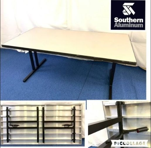 米軍放 アルミ製折りたたみテーブル ワークテーブル 作業台 DIY フォールディングテーブル 183×92×75 Southern Aluminum D AH1DK-2