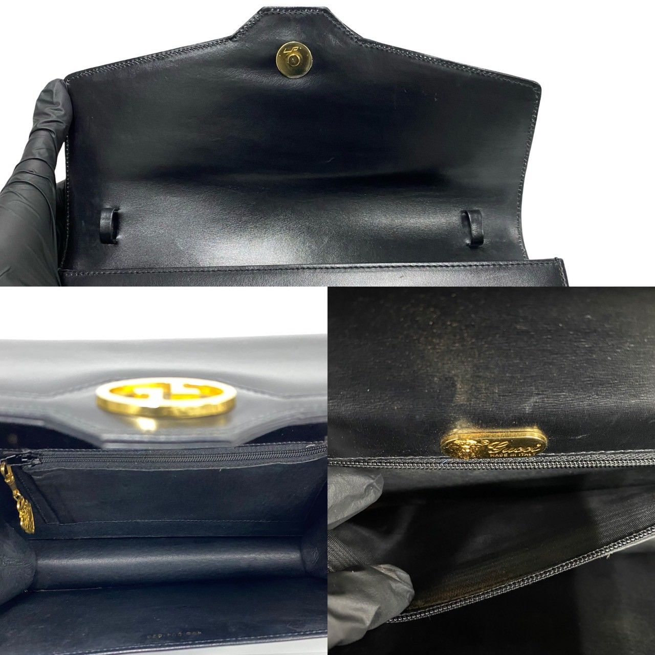 極 美品 GUCCI グッチ オールドグッチ ヴィンテージ GG ロゴ 金具  