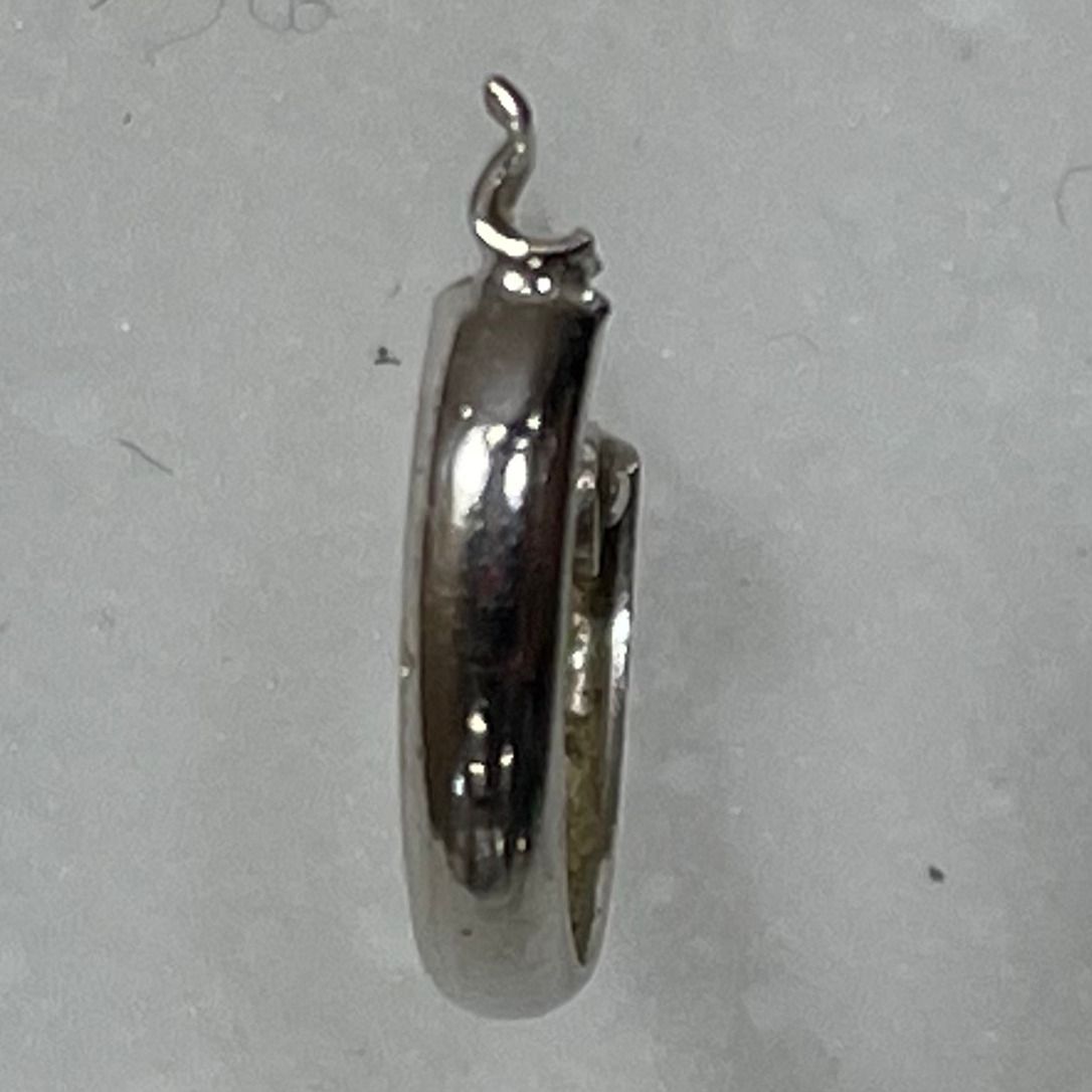 ☆ WG K14刻印 14金 ホワイトゴールド フープピアス ピアス 総