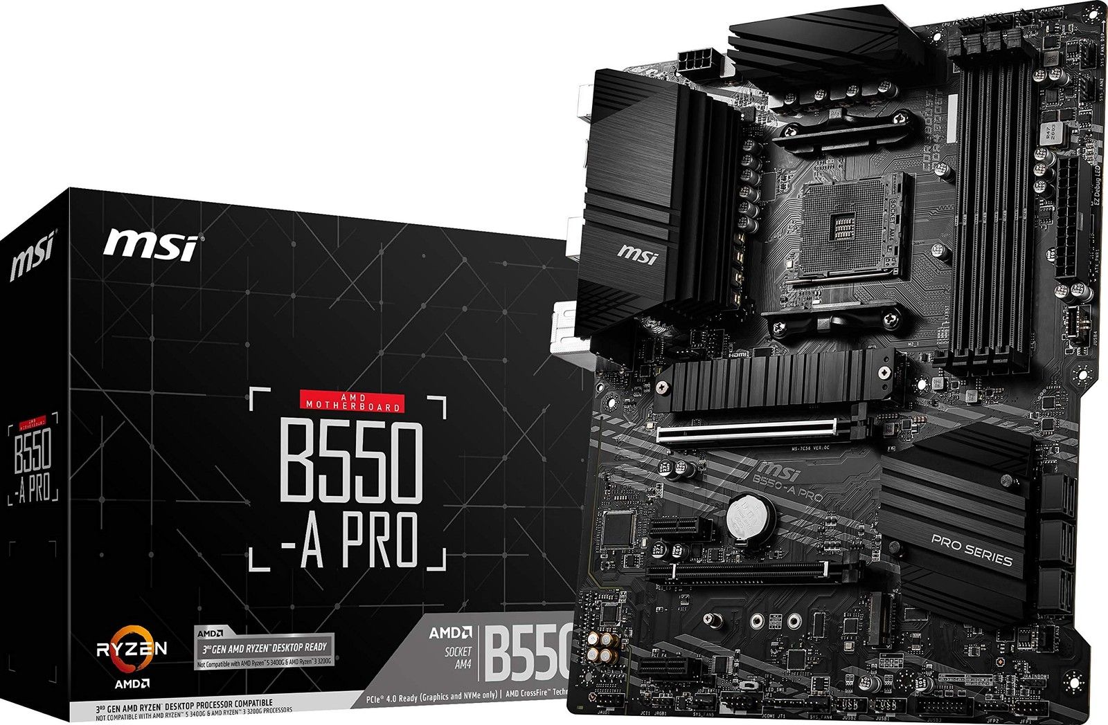 MSI B550-A PRO プロシリーズ マザーボード AMD Ryzen 5000 AM4 DDR4 PCIe 4.0 SA