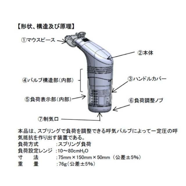  パワーブリーズ EX-1 メディック PB 7000 口腔 嚥下機能訓練器具 POWERbreathe EX 1-Medic 口腔ケア 衛生 清拭