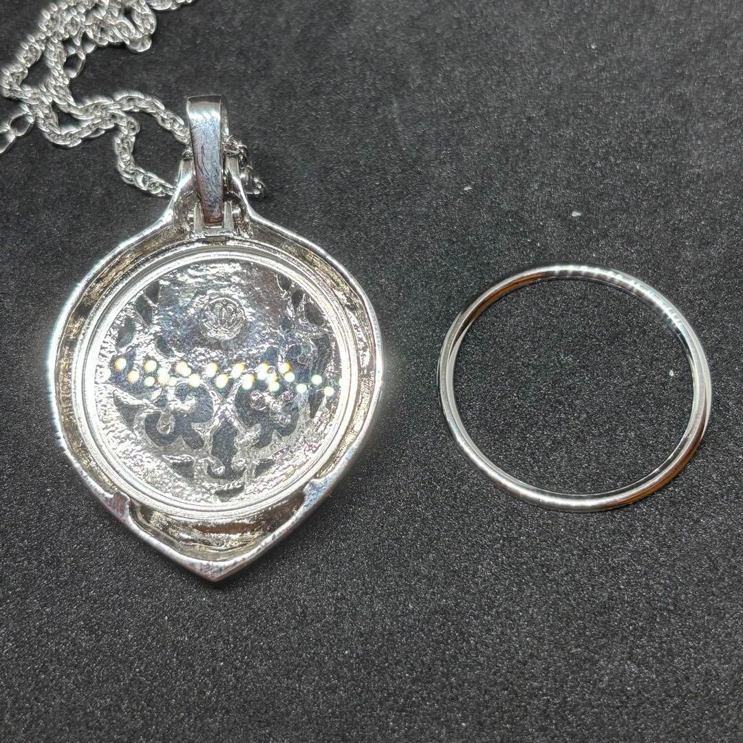 ♡ミキモト　MIKIMOTO　パール付き　ペンダントルーペ　ネックレス MIKIMOTO ミキモト ルーペ ネックレス 18金 K18ホワイトゴールド
