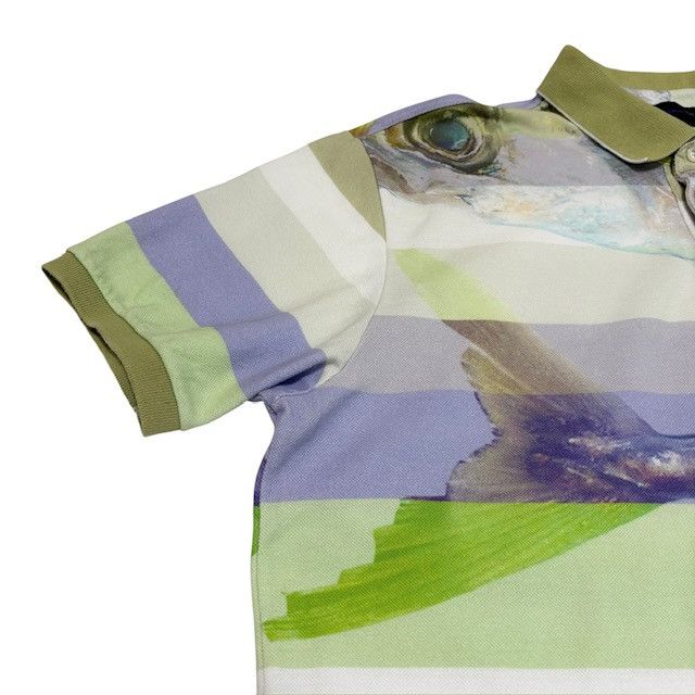 中古 エトロ ETRO 半袖 ポロシャツ クリーニング済み ボーダー柄