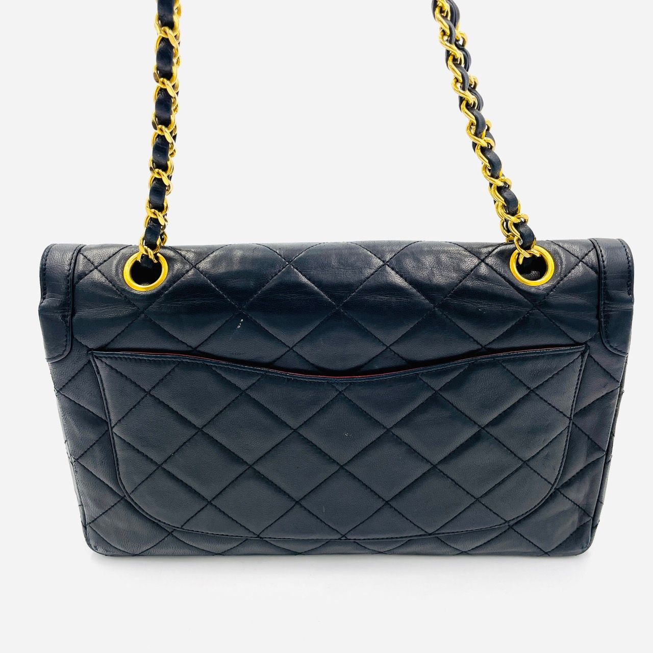 シャネル CHANEL マトラッセ ラムスキン Wフラップ Wチェーン 