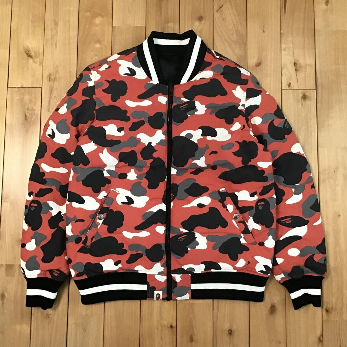 bape® MA-1 ジャケット リバーシブル 黒・迷彩 BAPE リバーシブル