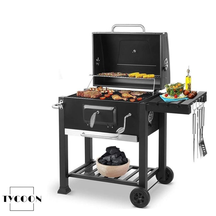 炭火焼き キャンプ バーベキューコンロ大型 焚き火台 BBQグリル バーベキューコンロ 焚き火台 アメリカンオーブングリル 大型 ステンレスグ