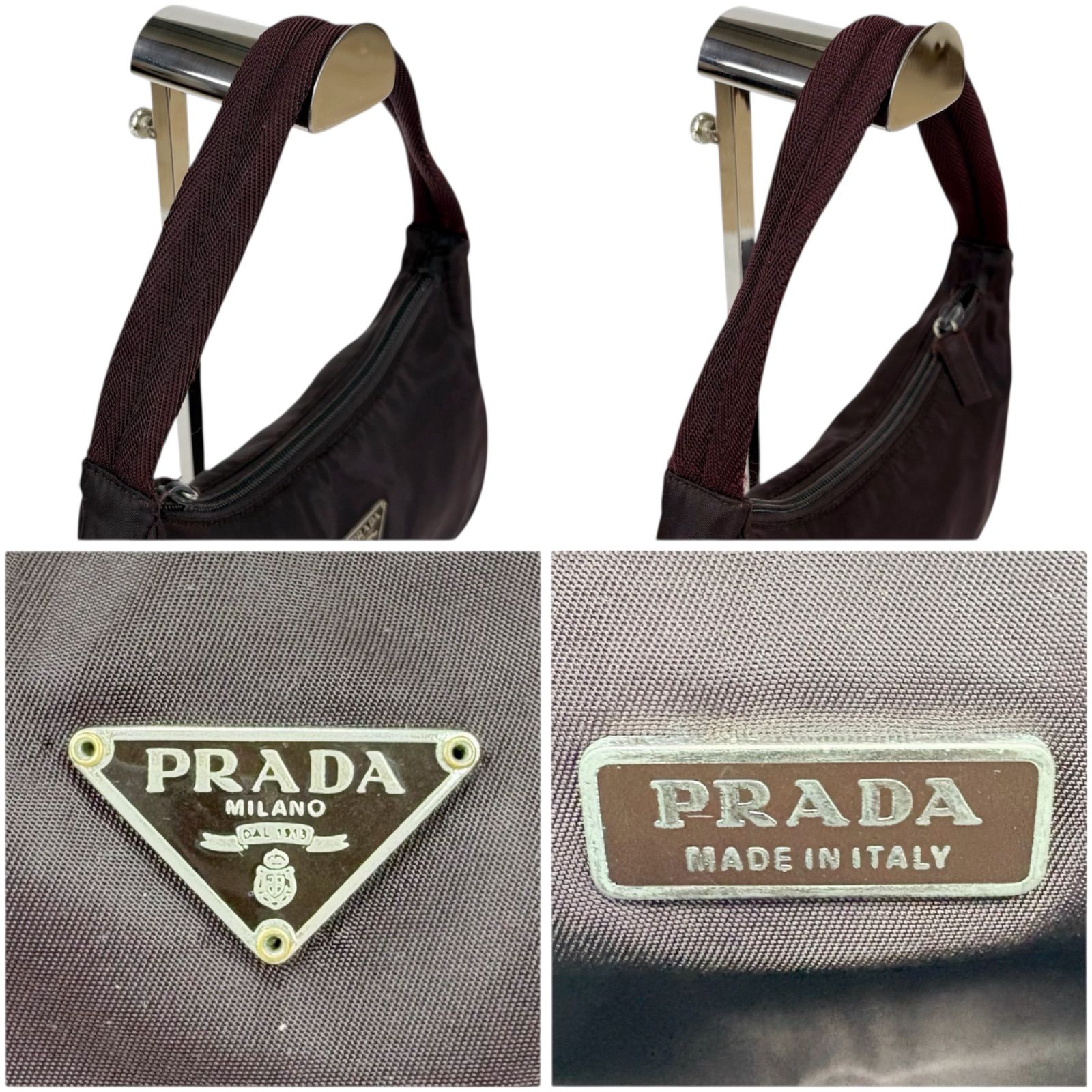 みみ　PRADA アクセサリーポーチ　ハンドバッグ　トライアングルロゴ プラダ PRADA アクセサリーポーチ トライアングルロゴ カーキ