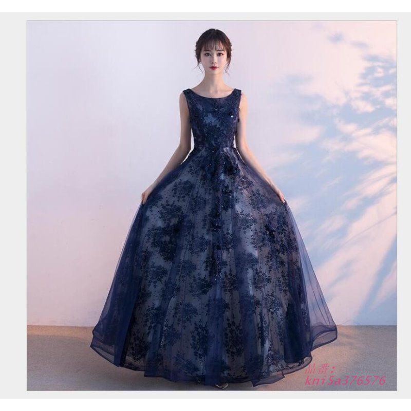 Aラインワンピース パーティードレス 結婚式 10代 20代 30代40代 着痩せ レディース 二次会披露宴 ロングドレス 食事会 卒業式 大人 成人式 お呼ばれ kni5a376576