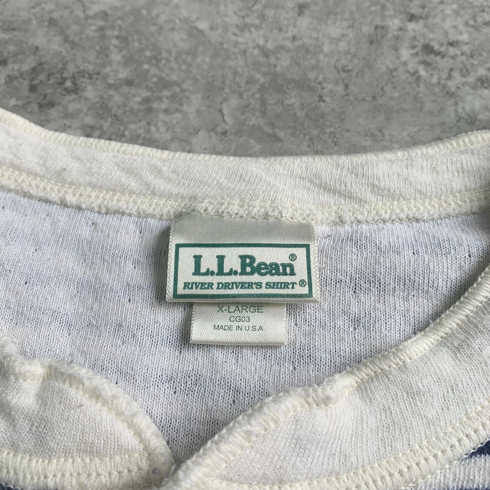 90s USA製 L.L.Bean Two-Layer River Driver's Shirt 【stripe