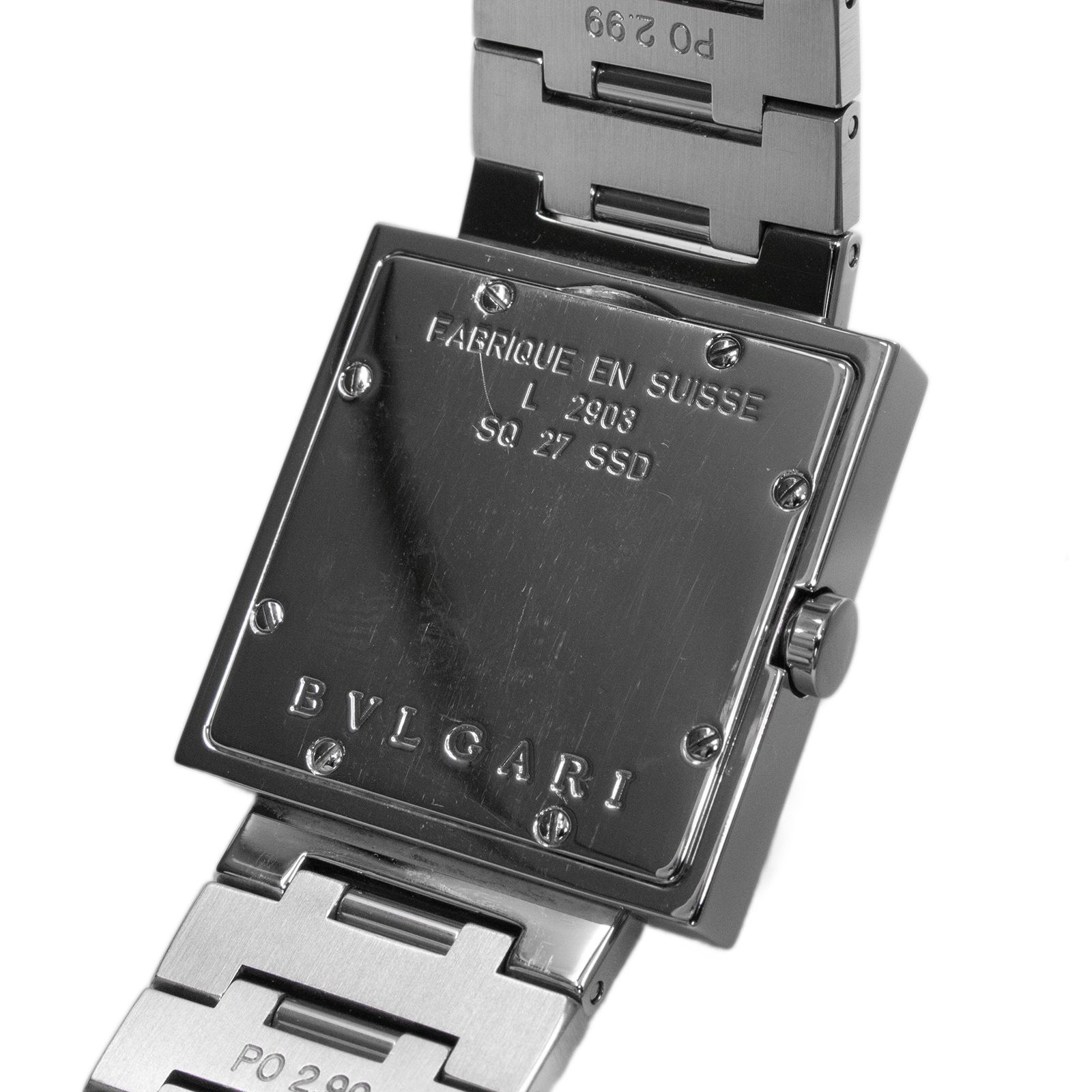 美品　ブルガリ　スクエア　ロゴ刻印　シルバー　メンズ　レディース imgrc0066920011.jpg