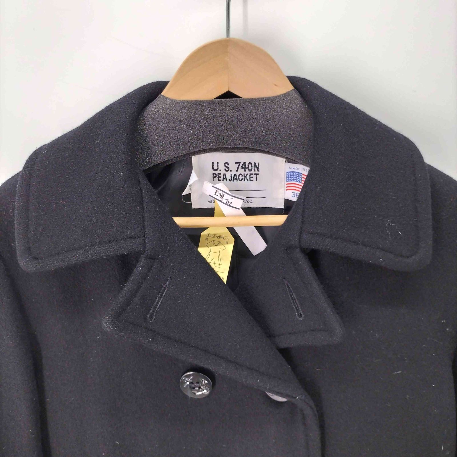 ショット Schott USA製 ウール混ピーコート レディース DE：36