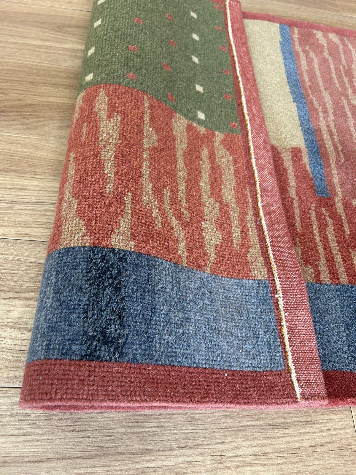 展示品】中国段通 高級手織り絨毯 中国ウール絨毯90段 約68X122 