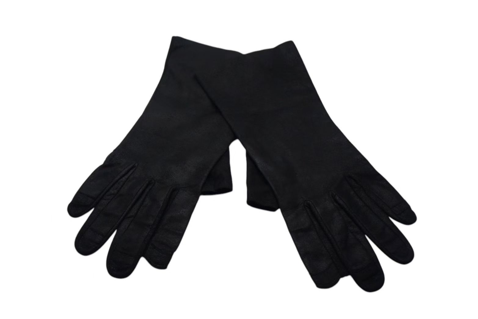 Rick Owens リックオウエンス 24FW ポータービル ランウェイ レザー グローブ 手袋 ブラック ラムスキン シルク 9 1|2 RR02D6451 4b000340