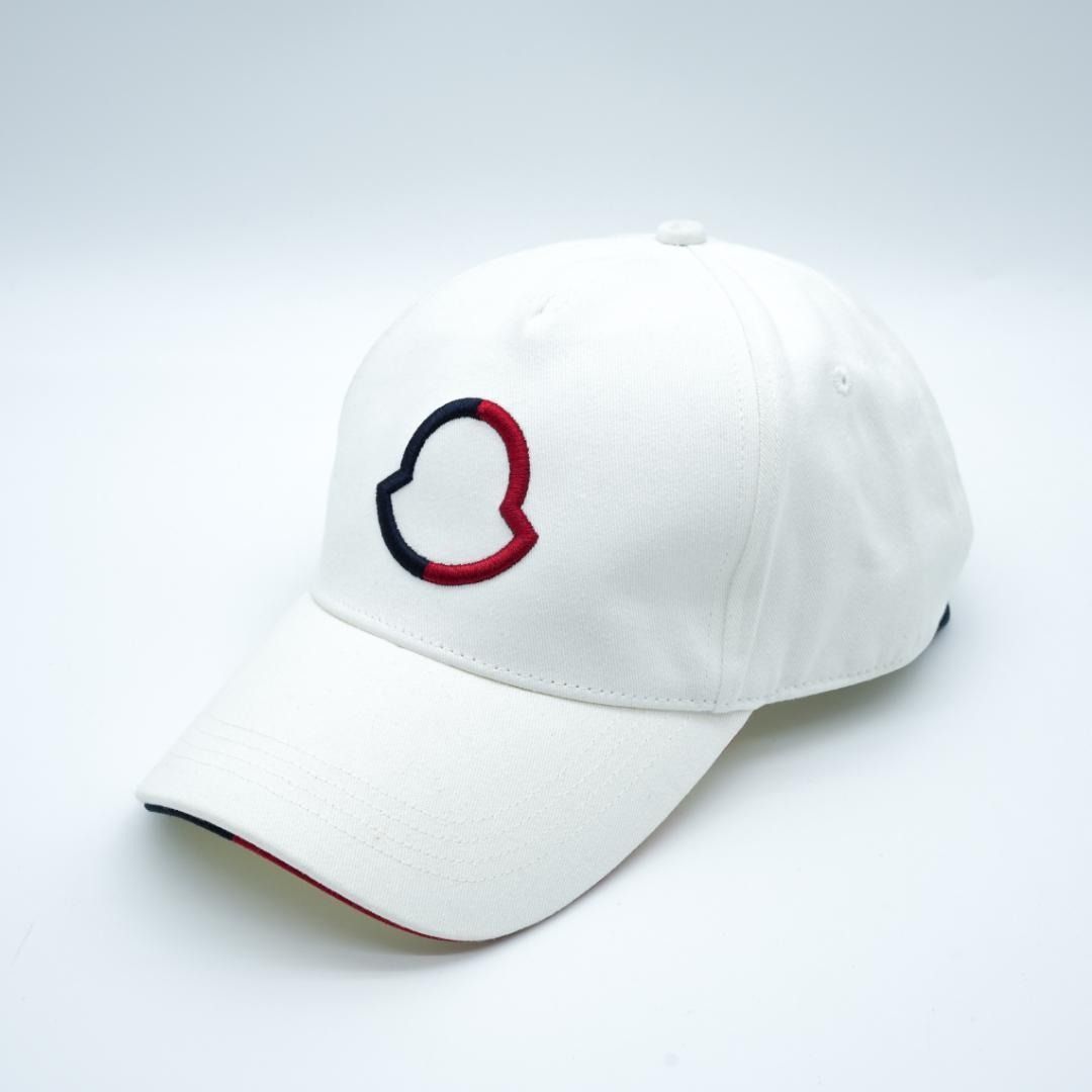 ♥ MONCLER モンクレール ベースボールキャップ ホワイト 刺繍 男女兼用