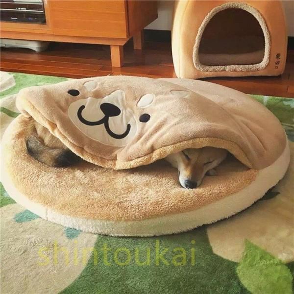 ペットベッド 寝袋 可愛い 犬猫用 クッション マット 暖かい