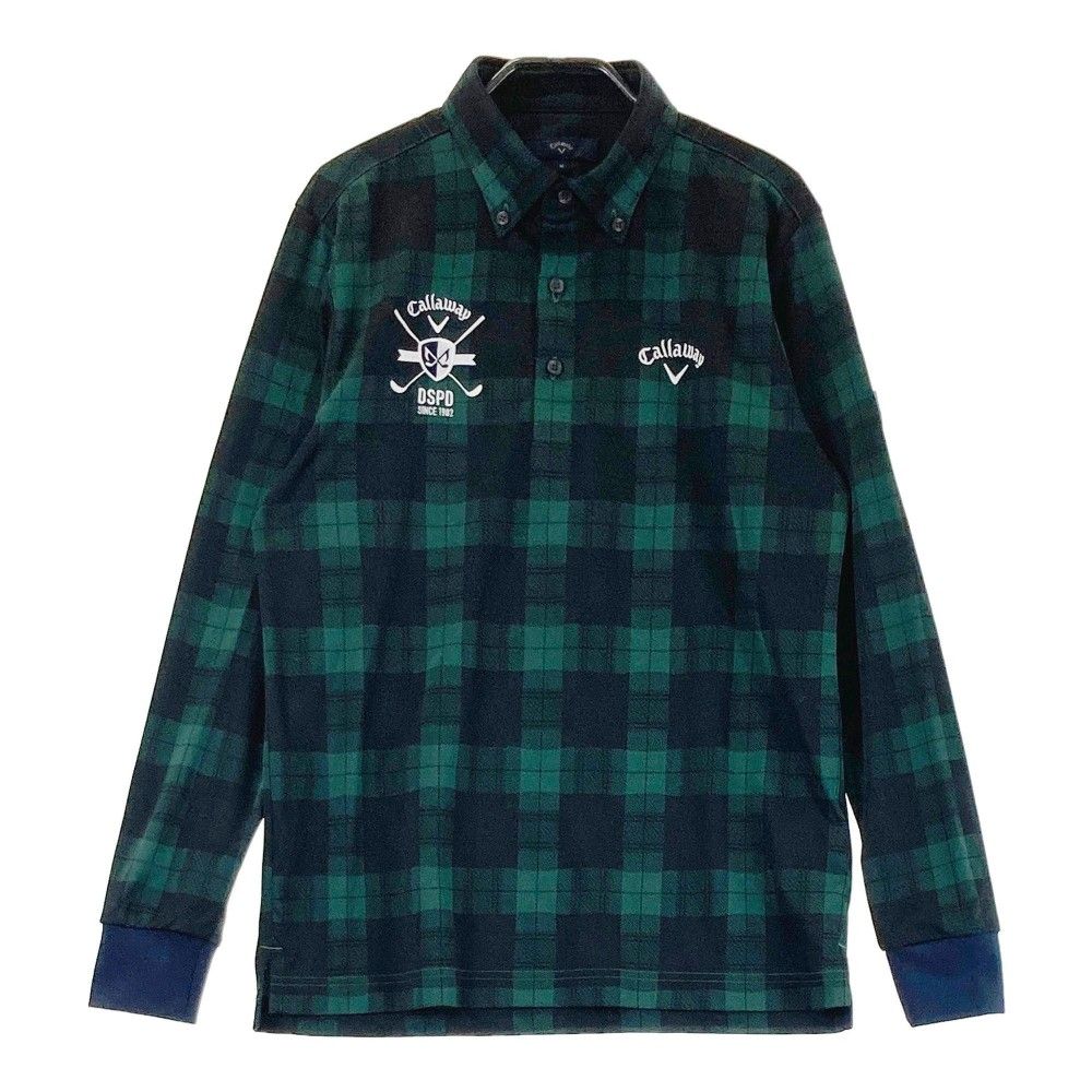 サイズ：M CALLAWAY キャロウェイ 長袖ポロシャツ ボタンダウン