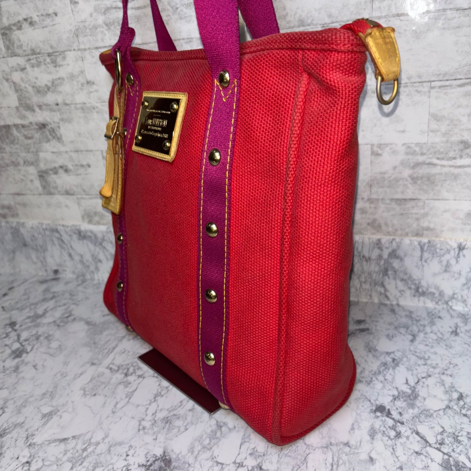 ルイ ヴィトン アンティグアライン カバMM トートバッグ ショルダー  