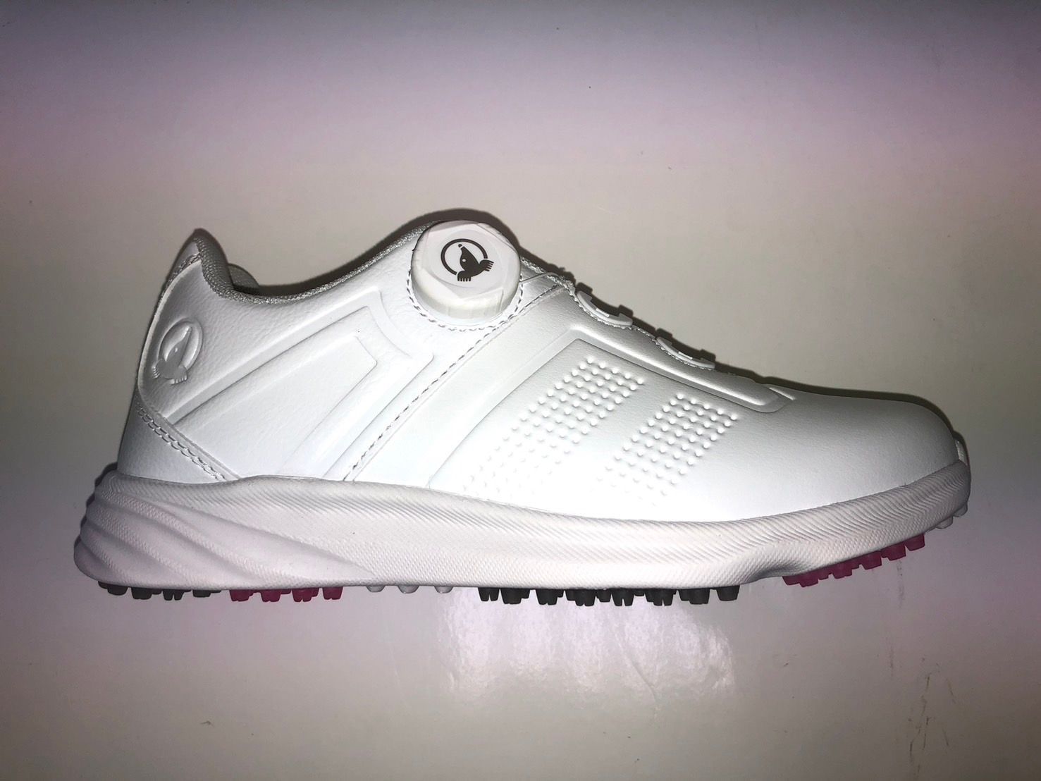 ホンマ 4Eダイヤル式 スパイクレスシューズ WHITE×SILVER 23.0 HONMA ホンマ 4Eダイヤル式 スパイクレスシューズ SR12502 WHITE