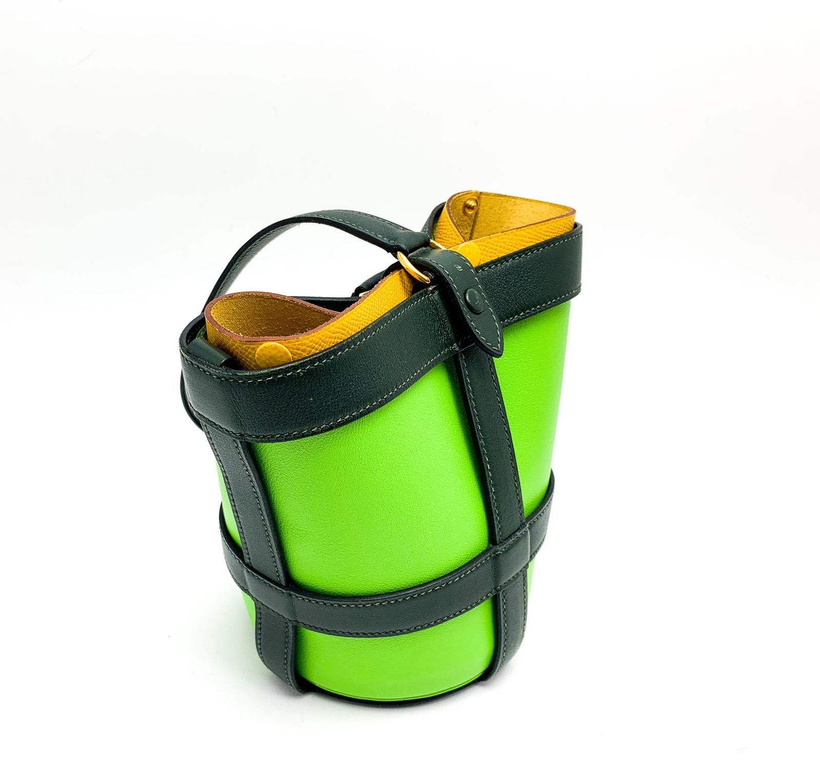 HERMES エルメス ミュズリエール2 黄/緑 イエロー/グリーン  