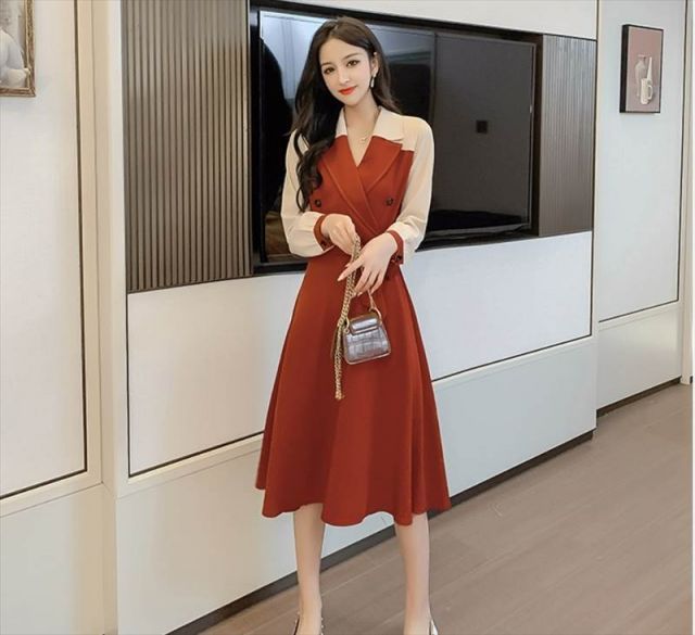 ワンピース トレンチコート コートワンピース 膝下 ミディアム丈 袖あり 長袖 Vネック 襟付き フレア Aライン ウエストマーク ウエストリボン ハイウエスト 大人 上品 おしゃれ お洒落 かっこいい 大人可愛い 大人女子 個性的 エレガント 存在感 バイカラー 春 秋 入学式 ワンピース トレンチコート コートワンピース 膝下 ミディアム丈 袖