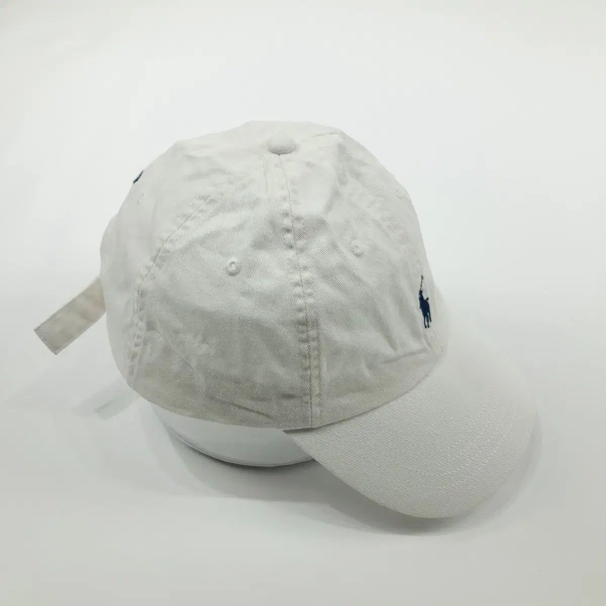 （ HA118 ） 59 POLO Ralph Lauren（ポロ） ホワイト ネイビー 刺繍 ボール キャップ 帽子