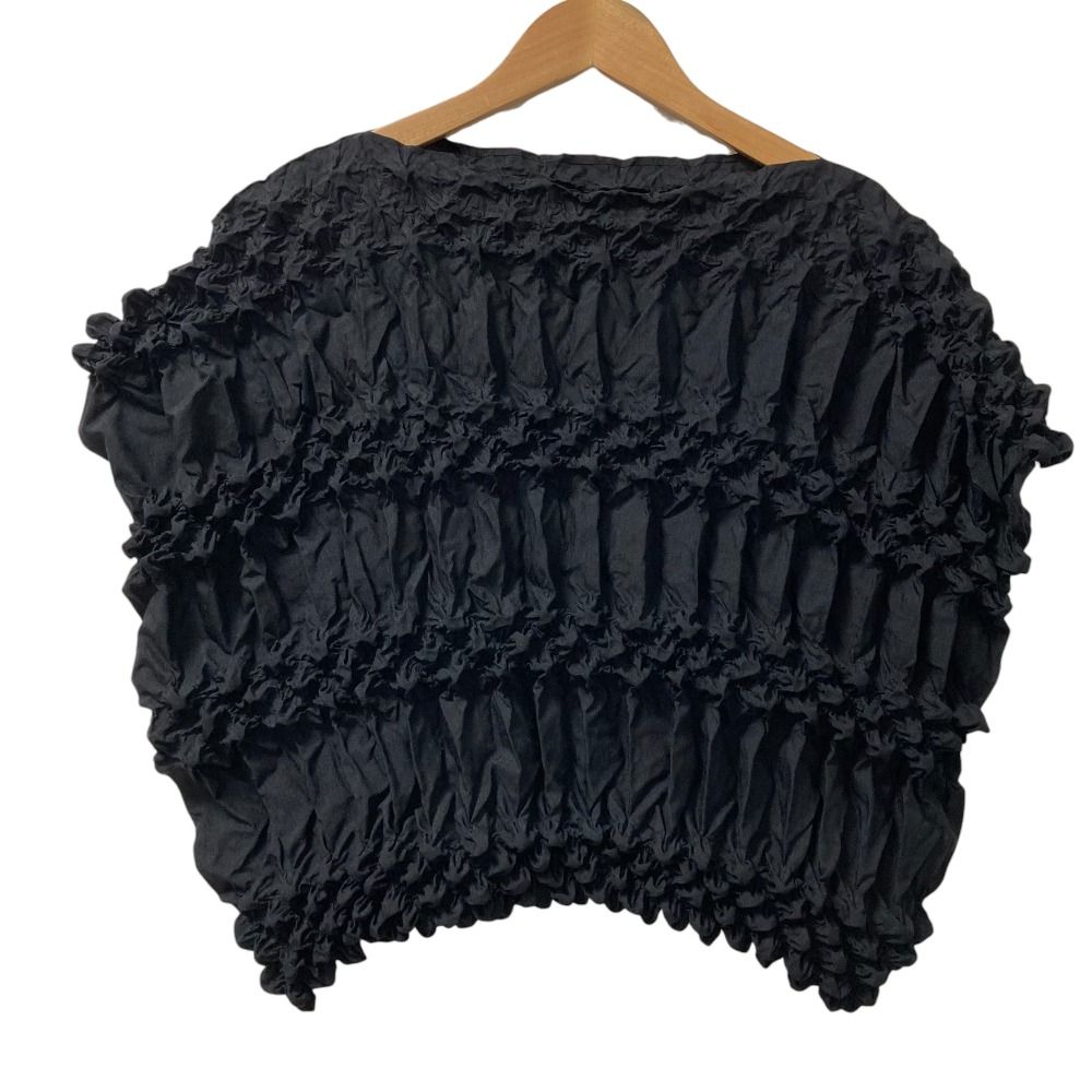 ISSEY MIYAKE イッセイミヤケ プリーツブラウス IM12FJ686 サイズ2 ブラック レディース 古着