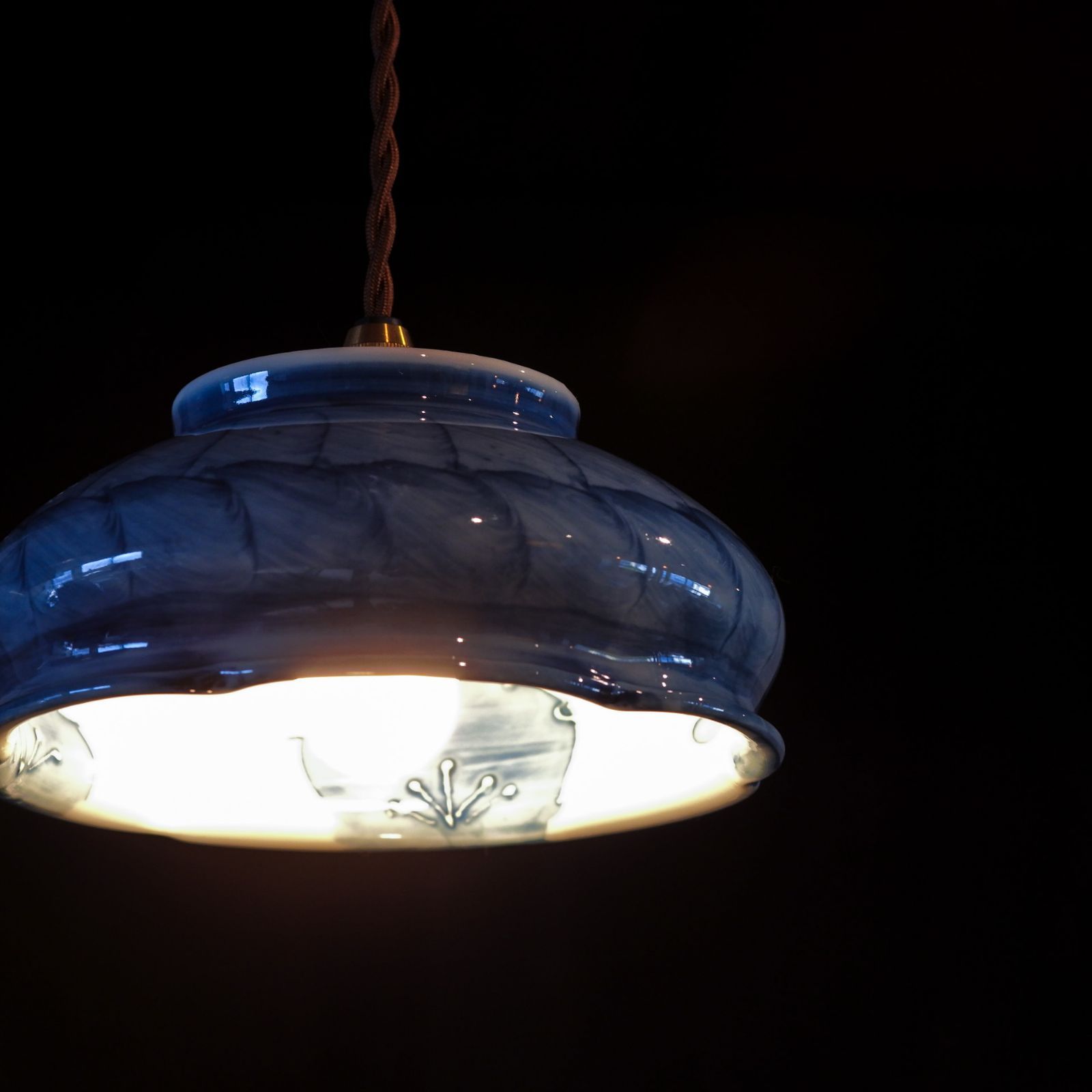 美濃焼｜日峰作｜菓子鉢｜ペンダントライト ペンダント ライト 水面 ゆらぎ