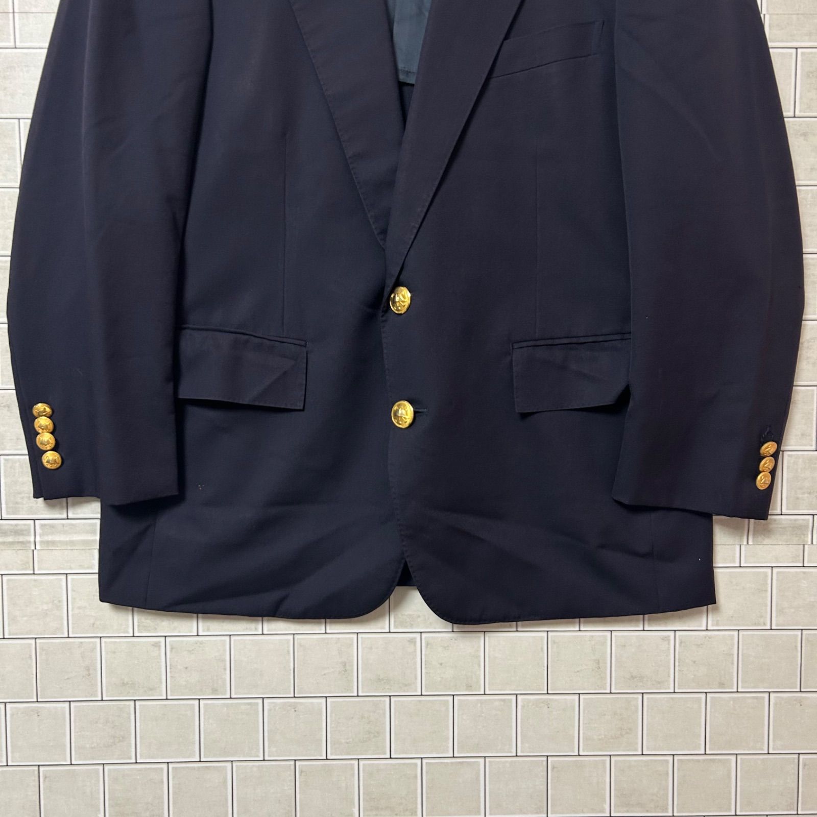 さっつー　美品　ポロラルフローレン　紺ブレ　金ボタン　シングル　刺繍 美品♡ポロラルフローレン 紺ブレ テーラードジャケット