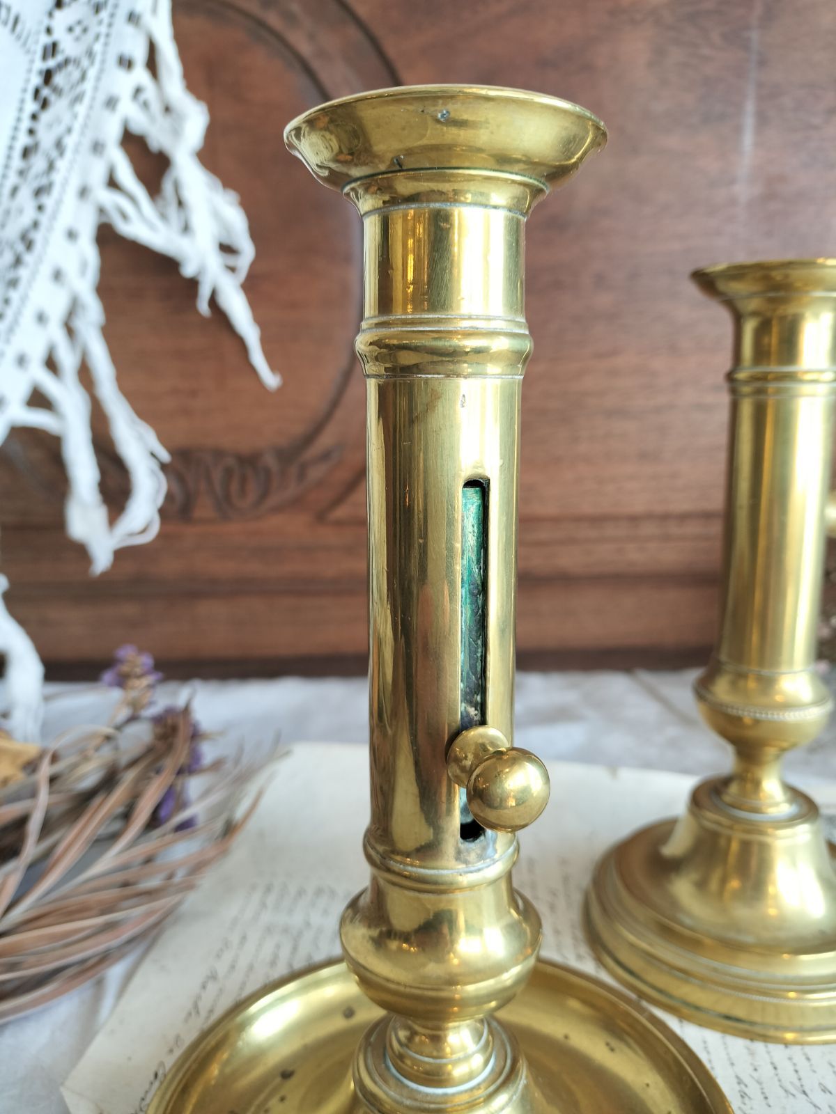 フランスアンティーク　キャンドルスタンド　真鍮 イタリア直輸入 アンティーク小物 真鍮製 キャンドルスタンド st582p