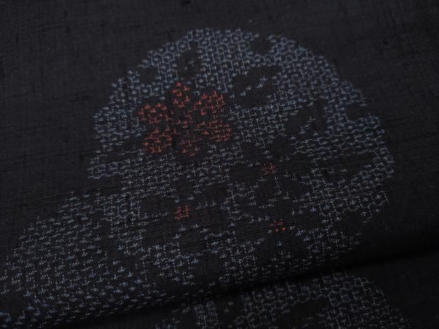 平和屋着物○結城紬 100亀甲 雪輪花文 正絹 逸品 CAAX4523ut 着物10 逸品