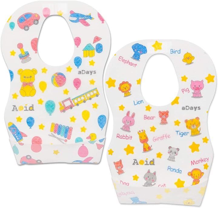 Acid 500枚入り 食事エプロン 子供 ベビー 使い捨て よだれかけ 2柄500枚入り