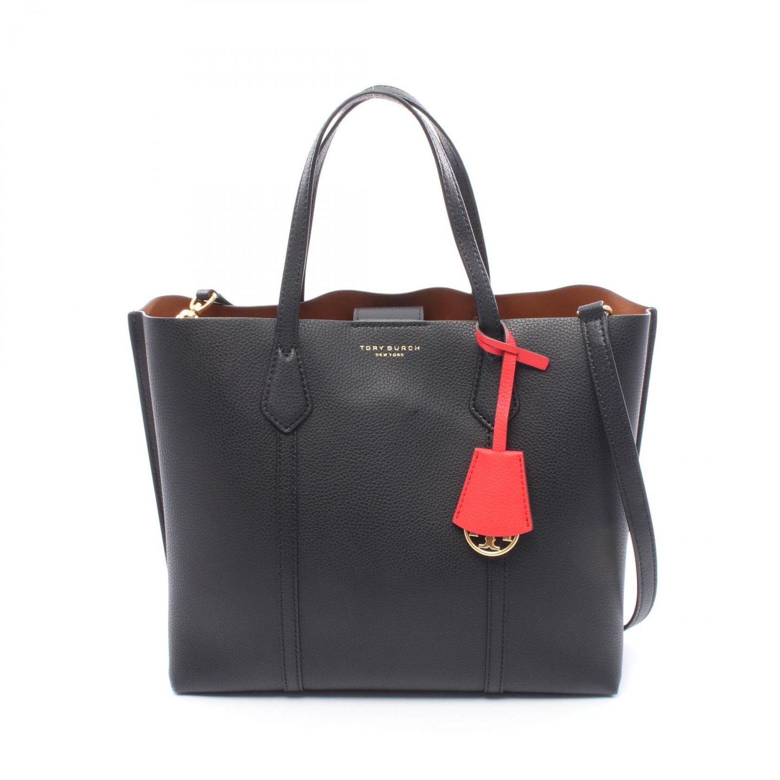 【送料関税込】TORY BURCH - ブラックレザーペリートート 楽天市場】TORY BURCH トリーバーチ Perry Triple Compartment