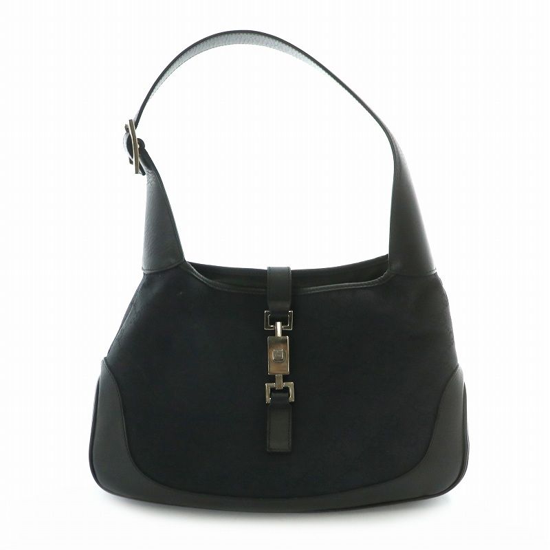 美品 GUCCI グッチ ジャッキー ブラック 黒 GUCCI グッチ キャンバス