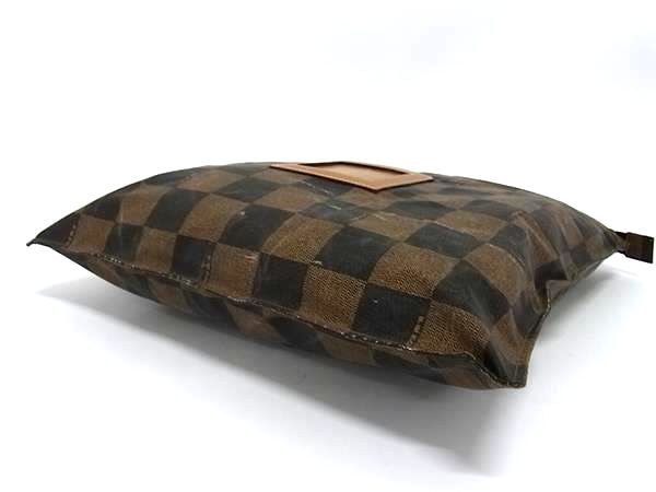 FENDI フェンディ ペカン柄 ブロックチェック PVC クラッチ