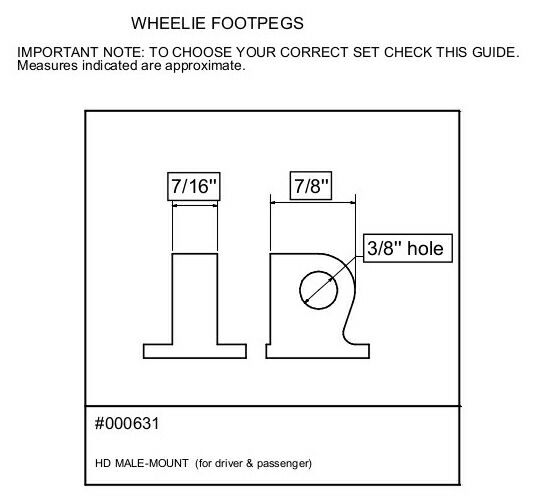 フットペグ ブラック＆オレンジ