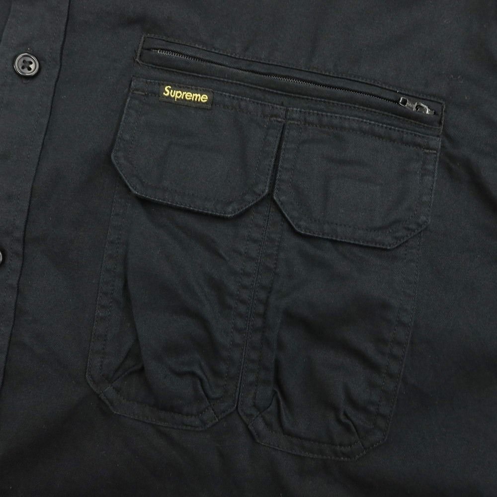 【中古】シュプリーム Supreme 2020年秋冬 Twill Multi Pocket Shirt カジュアルシャツ ブラック【サイズXL】【メンズ】-6