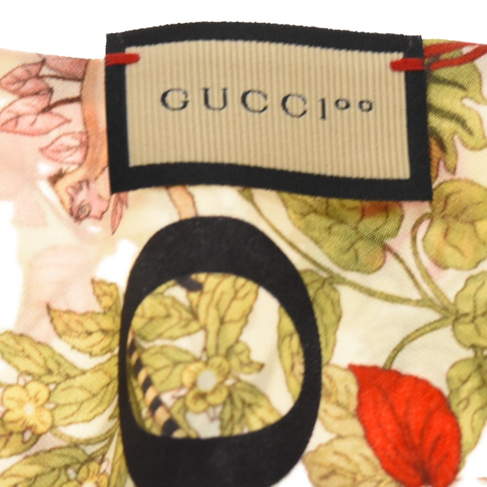 グッチ GUCCI キャミソール シルク アニマル柄 マルチカラー