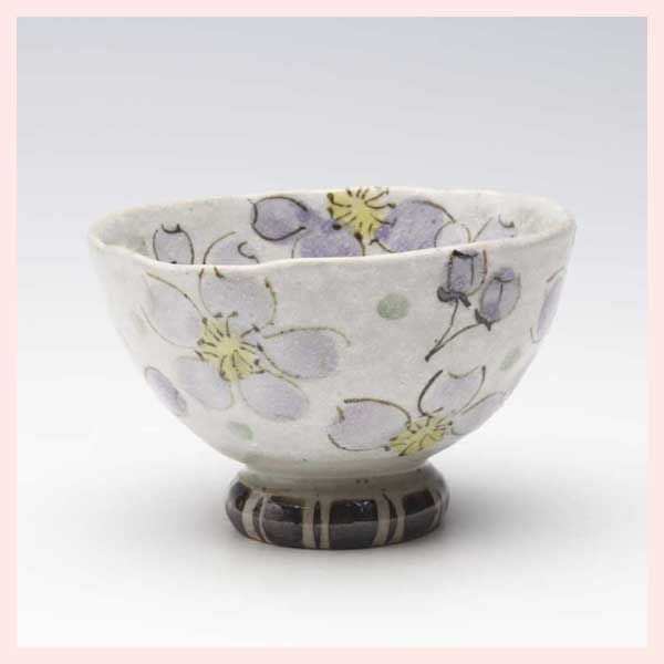 瀬戸焼 亜福窯 粉引色桜 飯碗／（1種選択／2種類） 40984,40983 ◎2