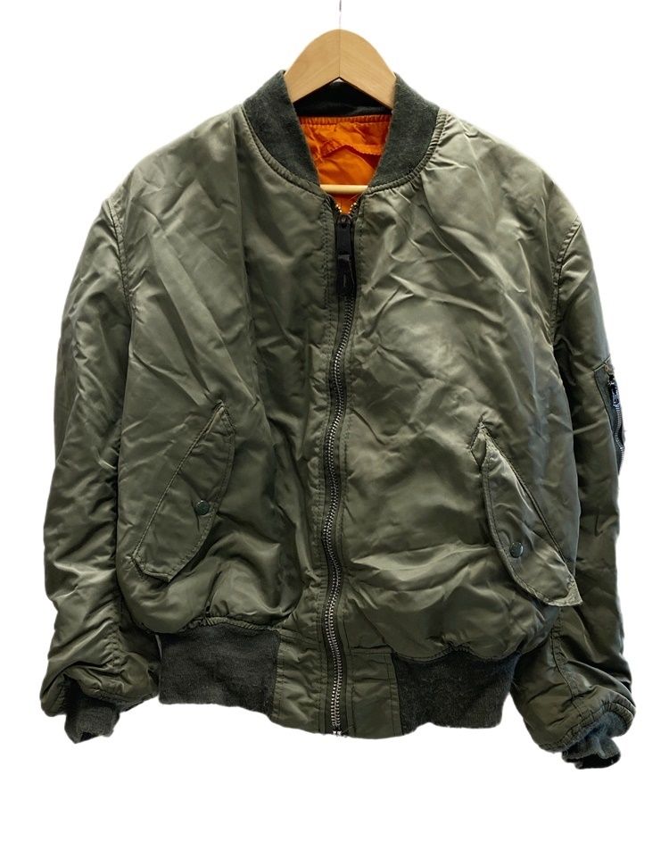 アルファ ALPHA ALPHA INDUSTRIES アルファ インダストリーズ リバーシブル フライトジャケット MA-1 IDEAL ZIP  MIL-J-82790J ジャケット 無地 カーキ Lサイズ 101MT-1914 - メルカリ