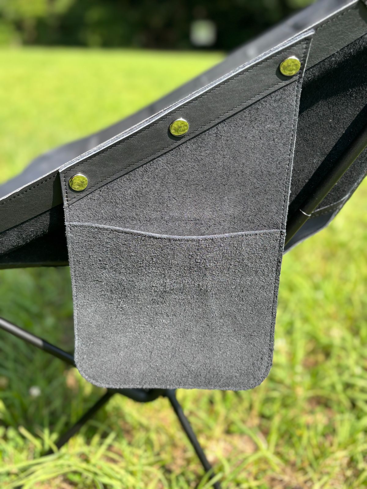 Chair 牛革張りキャンプチェア