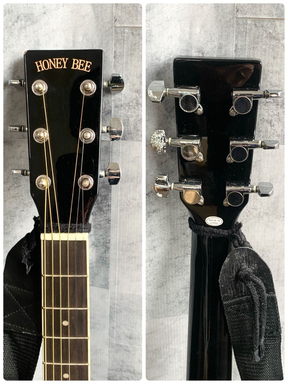 HONEY BEE ハニービー アコースティックギター F-15/BK 黒