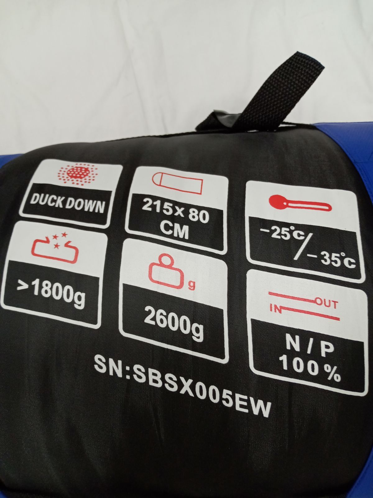 ダウン シュラフ 寝袋 ロング シェラフ SAMCAMEL サムキャメル 青