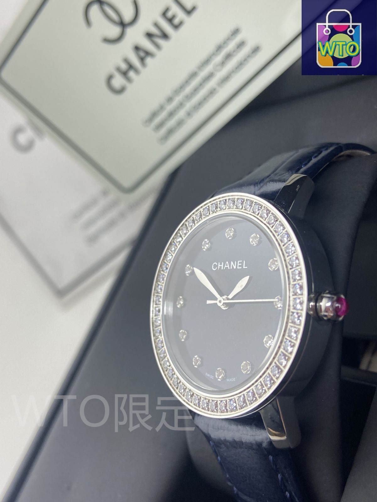 tendance 腕時計 スワロフスキー　CHANEL 今日特価】Chanel シャネル ベゼルに手作業でスワロフスキー