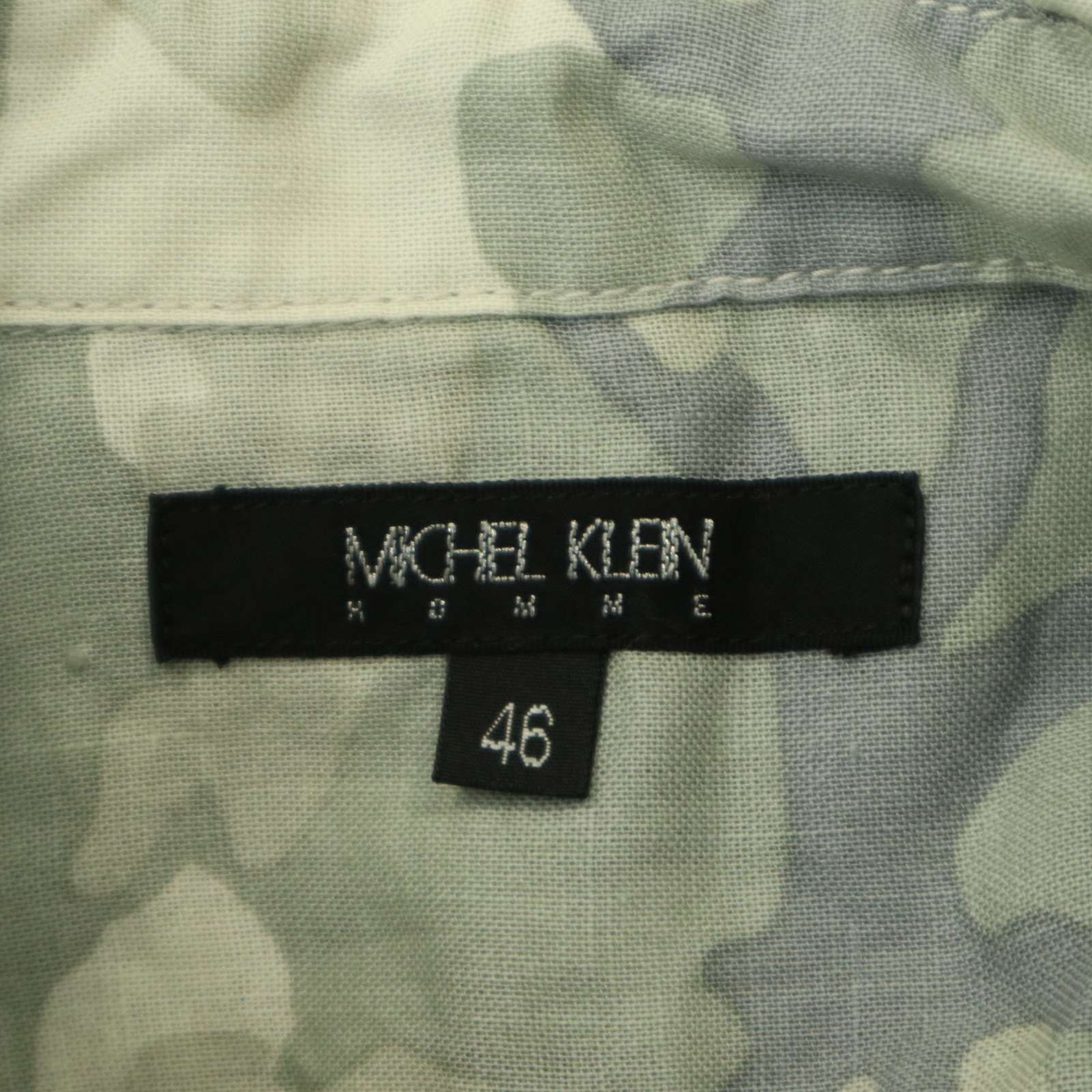 Michel Klein Homme 七分袖ミリタリーシャツ 洗える リネンタッチミリタリー七分袖シャツ(ブラウス・シャツ) | MK