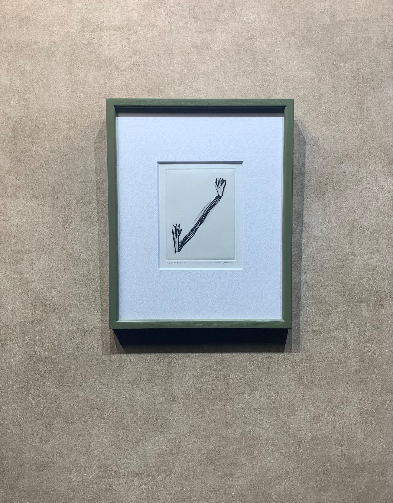 【額付】【真作】山中現　やまなかげん　YAMANAKA Gen　一つの意味　ドライポイント　版画　作家直筆サイン 額付】【真作】山中現 やまなかげん YAMANAKA Gen 一つの意味