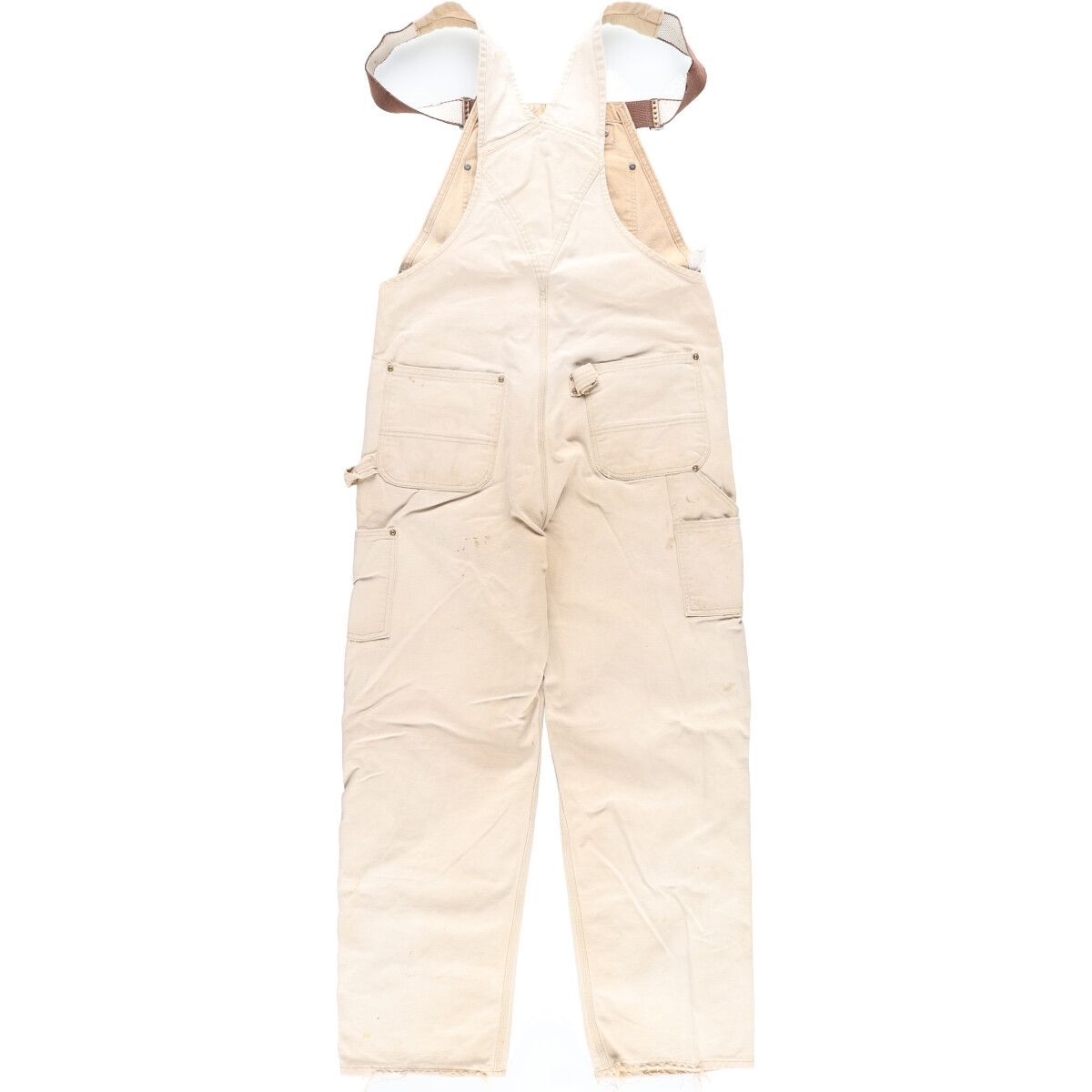 カーハート　オーバーオール　ダブルニー　ダック地　USA製　ボロ　古着 80's Carhartt ダブルニー！ ダックオーバーオール USA製 240720