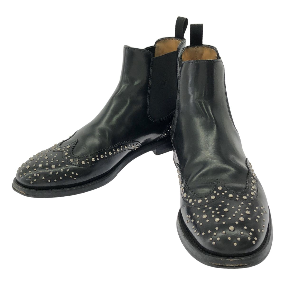 Church s | チャーチ | KETSBY MET | レザー スタッズ ポリッシュドバインダー チェルシーブーツ 革靴 | 35 1|2 | ブラック | レディース
