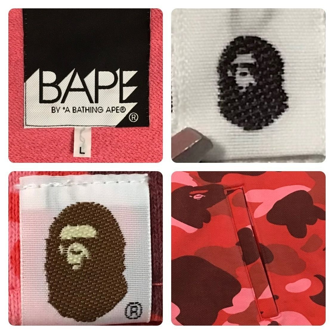 Pharrell camo スウェット スタジャン Lサイズ a bathing ape BAPE