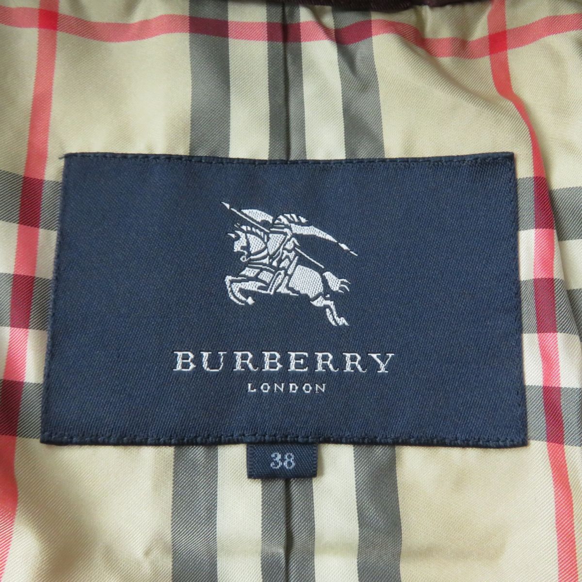 美品☆正規品 BURBERRY LONDON バーバリーロンドン 裏地ノバチェック柄