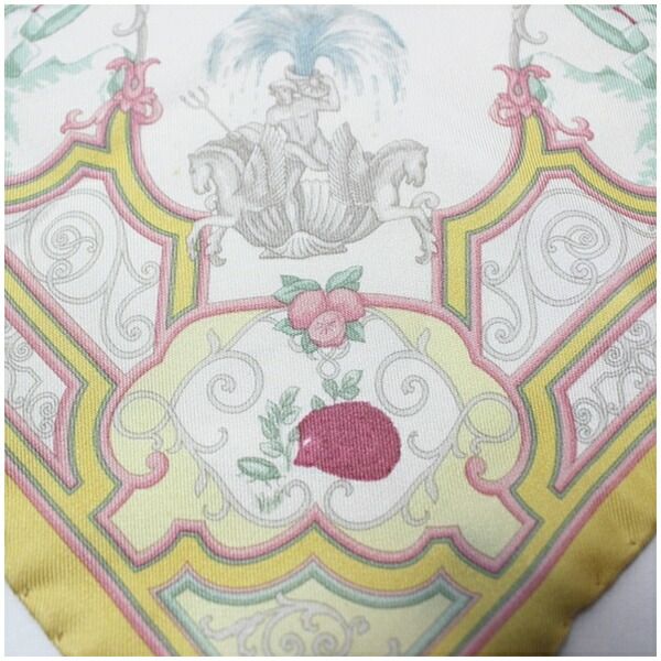 エトロ シルク ミニスカーフ イエロー ホワイト 中古 Aランク ETRO レディース 女性 エトロ シルク ミニスカーフ イエロー ホワイト 中古 Aランク ETRO